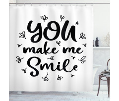 Hand Drawn You Make Me Smile Shower Curtain