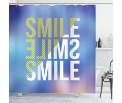 Modern Design Positive Word Shower Curtain