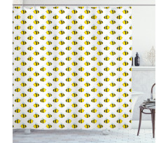 Graphical Flying Insects Shower Curtain