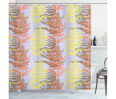 Herbs Botany Sprigs Branches Shower Curtain