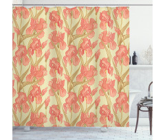 Old Times Design Flowers Shower Curtain