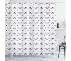 Crown and Leaves Corolla Shower Curtain