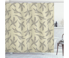 Fir Tree Branches Elements Shower Curtain