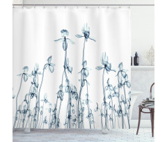 Orchids Floral Photo Shower Curtain