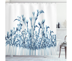 X-Ray Floral Nature Shower Curtain