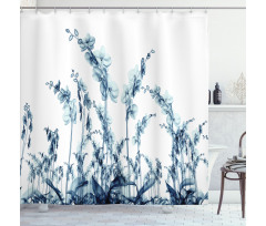 Wild Orchid Flowers Shower Curtain