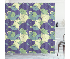 Ancient Geometry Spiral Shower Curtain
