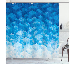 Mosaic Triangle Graphic Shower Curtain
