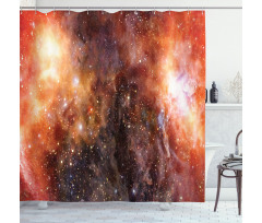 Gas Cloud in Deep Space Shower Curtain