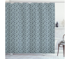 Modern Ovals and Triangles Shower Curtain