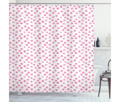 Brushstroke Soft Polka Dots Shower Curtain