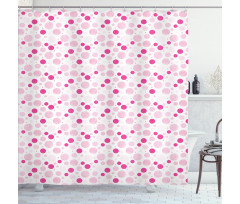 Pastel Geometric Ovals Shower Curtain