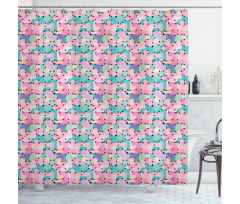 Modern Complex Polygons Shower Curtain