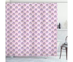 Funny Unicorn Cake Shower Curtain