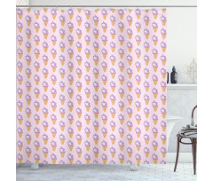 Unicorn Ice Cream Shower Curtain