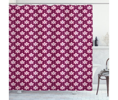 Petals with Hearts Shower Curtain