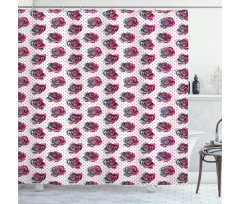 Detailed Roses Art Shower Curtain