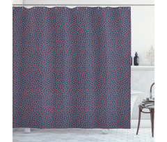 Random Retro Blemishes Shower Curtain