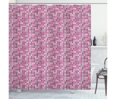 Oval Connected Pattern Shower Curtain