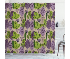 Abstract Leaves Garden Shower Curtain