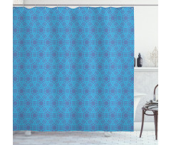 Medallion Grid Pattern Shower Curtain