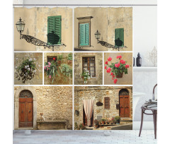 Italian Stone Houses Shower Curtain