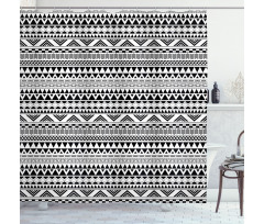 Aztec Inspired Shapes Shower Curtain