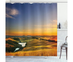 Mediterranean Valley Shower Curtain