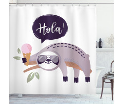 Hola Ice Cream Chilling Shower Curtain