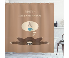 Spirit Animal Coffee Shower Curtain