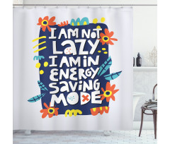 Flowers Leaves Energy Shower Curtain