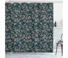 Bicolor Spring Meadow Flora Shower Curtain