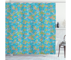 Camouflage Natural Shapes Shower Curtain