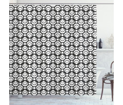 Intricate Circles Modern Shower Curtain