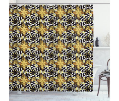 Eclectic Style Motifs Art Shower Curtain