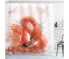 Exotic Bird Watercolor Shower Curtain