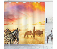 South Wild Zebra Shower Curtain