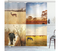 Wild Savannah Animal Shower Curtain