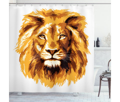 Tropics Safari Lion Art Shower Curtain