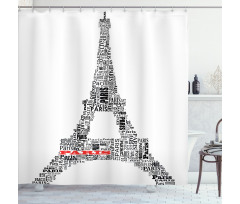 Paris France Tour Shower Curtain