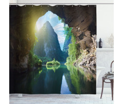 Mountain Sky Scenery Shower Curtain