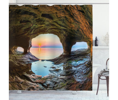 Big Grotto by the Sea Shower Curtain