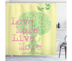 Positive World Wishes Shower Curtain
