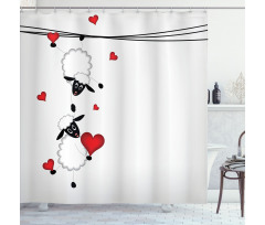 Heart Shapes in Love Shower Curtain