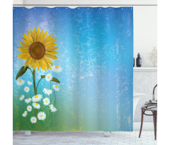 Sunflowers Chamomiles Shower Curtain