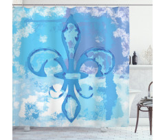 France Fleur de Lis Shower Curtain