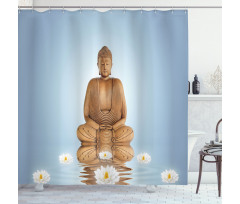 Meditation Zen Flower Shower Curtain