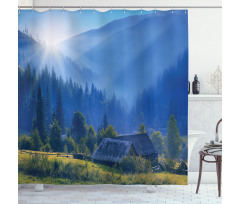Mountain Village Ukraine Shower Curtain