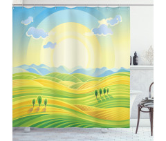 Sunny Rural Scenery Shower Curtain