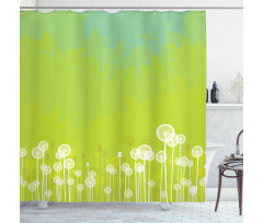 Wild Dandelion Blossoms Shower Curtain